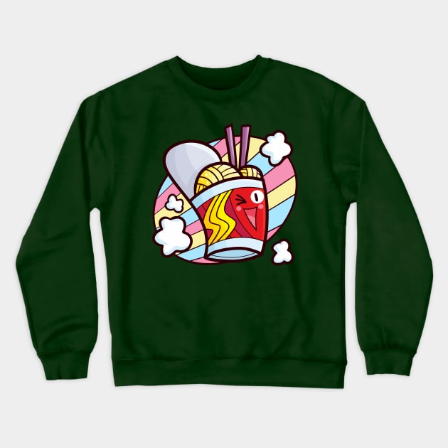 Cute red cup noodle Crewneck Sweatshirt by Jocularity Art